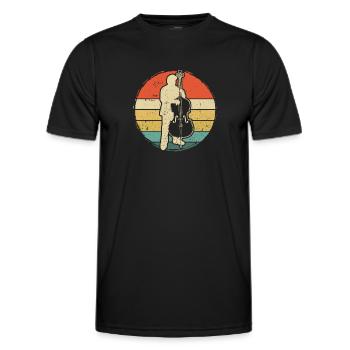 Double bass Double bass player Double bass player - Men's Functional T-Shirt - black - Front - AI Model Male 178 dark (178cm)