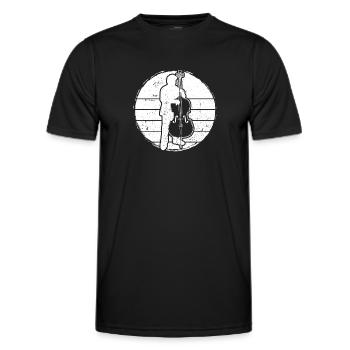 Double bass Double bass player Double bass player - Men's Functional T-Shirt - black - Front - AI Model Male 178 dark (178cm)