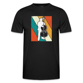 Double bass Double bass player Double bass player - Men's Functional T-Shirt - black - Front - AI Model Male 178 dark (178cm)