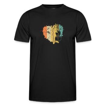Double bass Double bass player Double bass player - Men's Functional T-Shirt - black - Front - AI Model Male 178 dark (178cm)