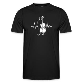 Double bass Double bass player Double bass player - Men's Functional T-Shirt - black - Front - AI Model Male 178 dark (178cm)