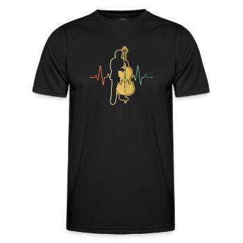 Double bass Double bass player Double bass player - Men's Functional T-Shirt - black - Front - AI Model Male 178 dark (178cm)