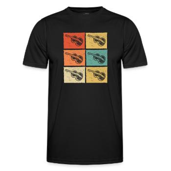 Double bass Double bass player Double bass player - Men's Functional T-Shirt - black - Front - AI Model Male 178 dark (178cm)
