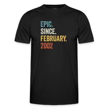 Epic Depuis Février 2002 21ème Anniversaire - T-shirt sport Homme - noir - Devant - AI Model Male 178 dark (178cm)
