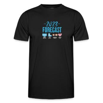 Pregnancy - Men's Functional T-Shirt - black - Front - AI Model Male 178 dark (178cm)