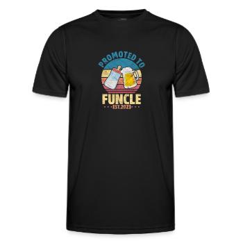 Pregnancy Uncle - Men's Functional T-Shirt - black - Front - AI Model Male 178 dark (178cm)