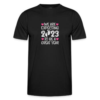 Pregnancy - Men's Functional T-Shirt - black - Front - AI Model Male 178 dark (178cm)