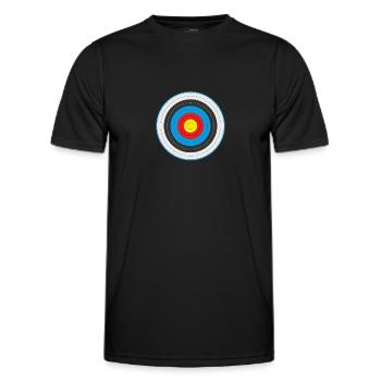Bogenschiessen - Männer Funktions-T-Shirt - Schwarz - Vorne - AI Model Male 178 dark (178cm)