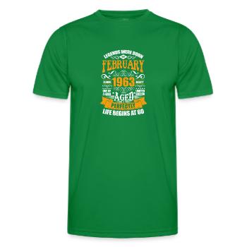 Februar 1963 - Männer Funktions-T-Shirt - Kelly Green - Vorne - AI Model Male 178 dark (178cm)