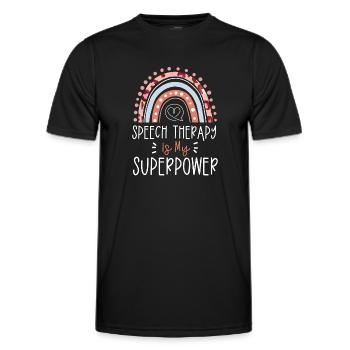 Speech Therapist Therapy Assistant - Männer Funktions-T-Shirt - Schwarz - Vorne - AI Model Male 178 dark (178cm)