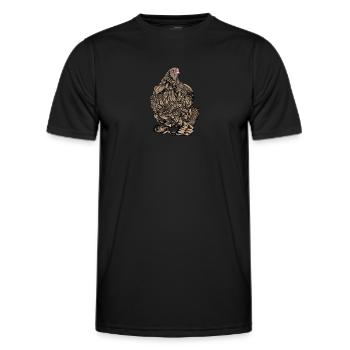 Brahma Chicken I Chicken Poultry Motif pour - T-shirt sport Homme - noir - Devant - AI Model Male 178 dark (178cm)