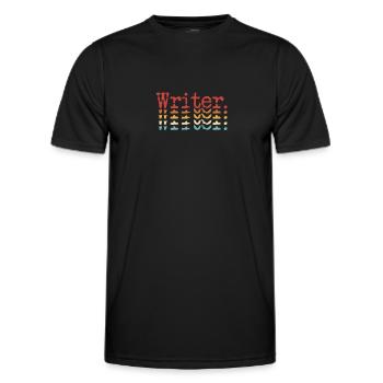author - Men's Functional T-Shirt - black - Front - AI Model Male 178 dark (178cm)