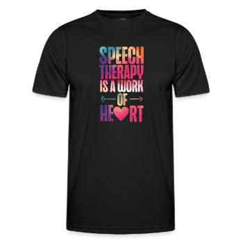 Speech Therapist Therapy Assistant - Männer Funktions-T-Shirt - Schwarz - Vorne - AI Model Male 178 dark (178cm)