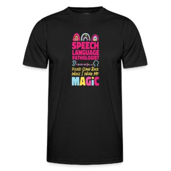Speech Therapist Therapy Assistant - Men's Functional T-Shirt - black - Front - AI Model Male 178 dark (178cm)