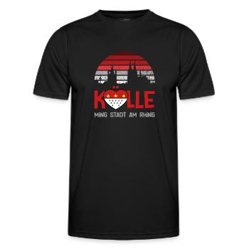 Karneval Kostüm Kölle Alaaf Clown Wappen Dom Köln - Männer Funktions-T-Shirt - Schwarz - Vorne - AI Model Male 178 dark (178cm)