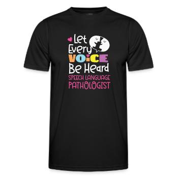 Speech Therapist Therapy Assistant - Männer Funktions-T-Shirt - Schwarz - Vorne - AI Model Male 178 dark (178cm)