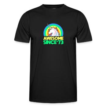 1973 - Männer Funktions-T-Shirt - Schwarz - Vorne - AI Model Male 178 dark (178cm)