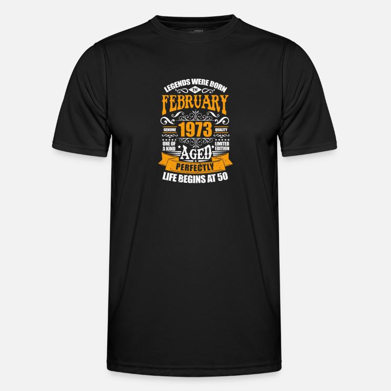 Februar 1973 - Männer Funktions-T-Shirt - Schwarz
