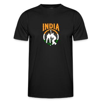 Cricket - Männer Funktions-T-Shirt - Schwarz - Vorne - AI Model Male 178 dark (178cm)