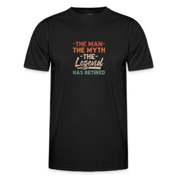 Retraite - T-shirt sport Homme - noir - Devant - AI Model Male 178 dark (178cm)
