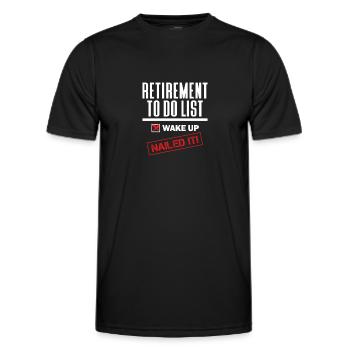 Retirement Pension Pensioner Pensioner Pension Gift - Men's Functional T-Shirt - black - Front - AI Model Male 178 dark (178cm)