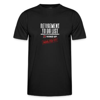 Retraite - T-shirt sport Homme - noir - Devant - AI Model Male 178 dark (178cm)