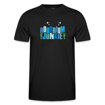 Funny Aquarium Aquarium Junkie - Men's Functional T-Shirt - black - Front - AI Model Male 178 dark (178cm)