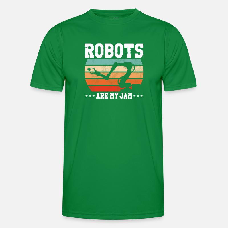 Robot Robotics Engineer Retro Männer Funktions-T-Shirt