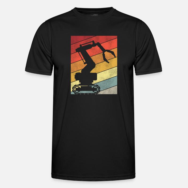 Robot Robotics Engineer Retro - Men's Functional T-Shirt - black