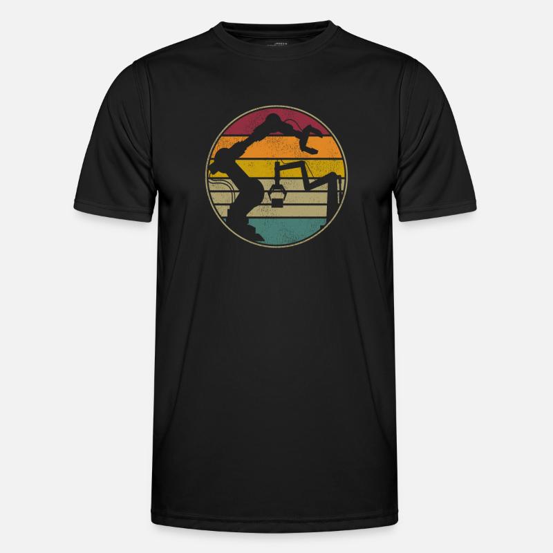Robot Robotics Engineer Retro - Men's Functional T-Shirt - black