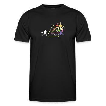Prisma Eisstock Licht Dreieck Lichtspektrum - Männer Funktions-T-Shirt - Schwarz - Vorne - AI Model Male 178 dark (178cm)
