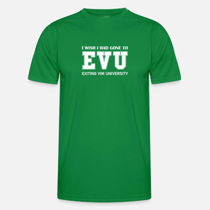 Exiting VIM University for Linux Nerds and Coders Männer Funktions-T-Shirt