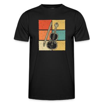 Violin Violinist Violinist - Men's Functional T-Shirt - black - Front - AI Model Male 178 dark (178cm)