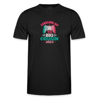 Schwangerschaft Cousin - Männer Funktions-T-Shirt - Schwarz - Vorne - AI Model Male 178 dark (178cm)