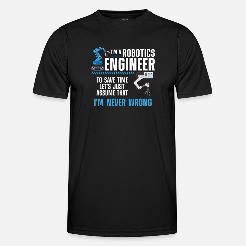 Robot Robotics Engineer I'm A - Männer Funktions-T-Shirt - Schwarz