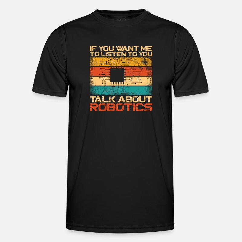 Robot Robotics Engineer Retro Männer Funktions-T-Shirt