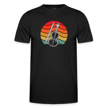 Violon Violoniste Violoniste - T-shirt sport Homme - noir - Devant - AI Model Male 178 dark (178cm)