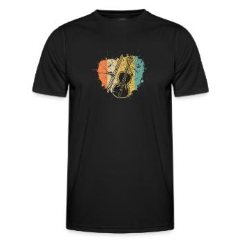 Violin Violinist Violinist - Men's Functional T-Shirt - black - Front - AI Model Male 178 dark (178cm)
