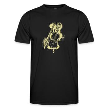 Violin Violinist Violinist - Men's Functional T-Shirt - black - Front - AI Model Male 178 dark (178cm)