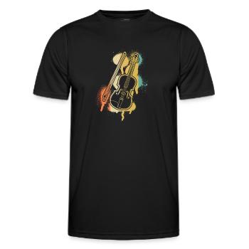 Violin Violinist Violinist - Men's Functional T-Shirt - black - Front - AI Model Male 178 dark (178cm)
