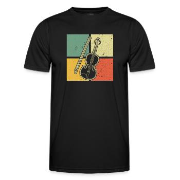 Violin Violinist Violinist - Men's Functional T-Shirt - black - Front - AI Model Male 178 dark (178cm)