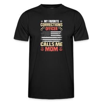 My favorite corrections Officer Prison - Männer Funktions-T-Shirt - Schwarz - Vorne - AI Model Male 178 dark (178cm)