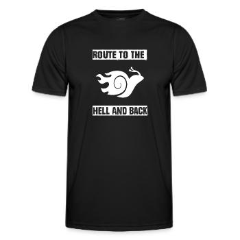 Route To The Hell And Back Tuning Turbocharger - Men's Functional T-Shirt - black - Front - AI Model Male 178 dark (178cm)