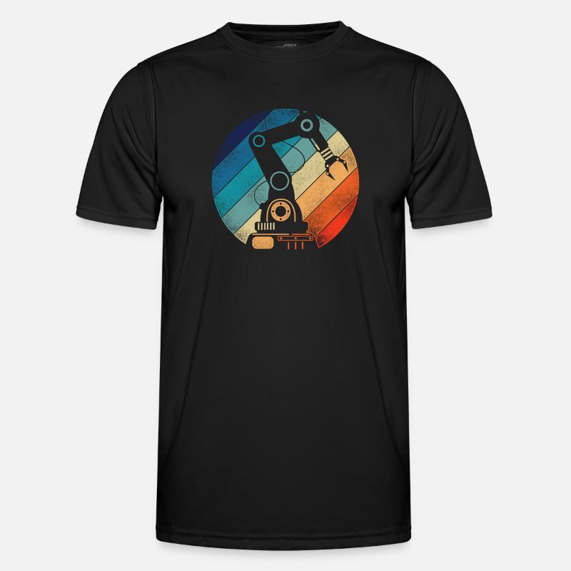 Robot Robotics Engineer Retro - Men's Functional T-Shirt - black