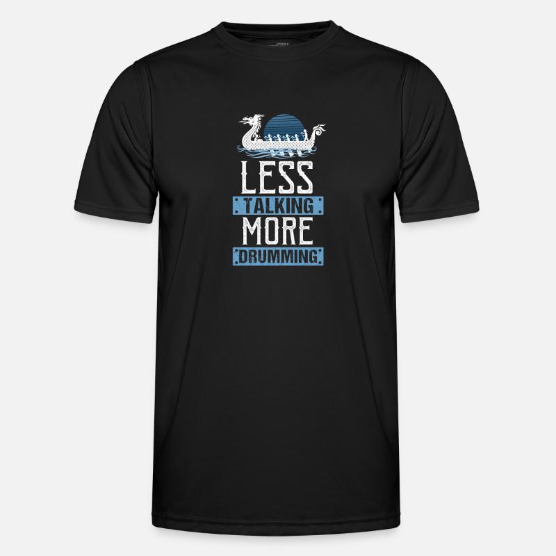 Wikinger nordisch Drachenboot - Männer Funktions-T-Shirt - Schwarz