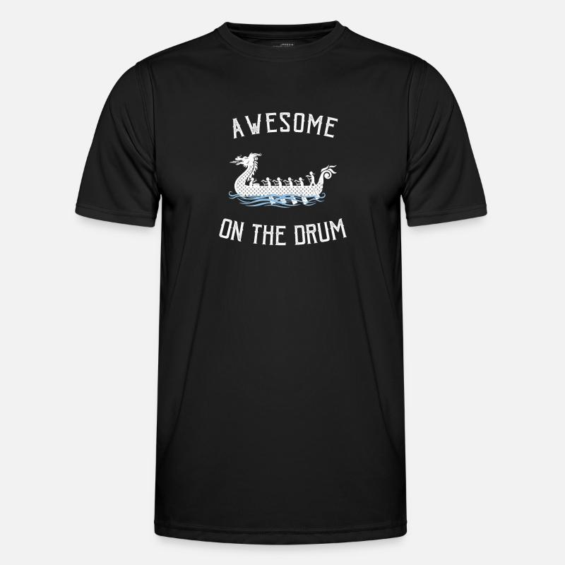 Wikinger nordisch Drachenboot - Männer Funktions-T-Shirt - Schwarz