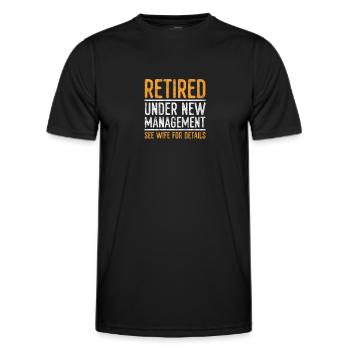 Retraite - T-shirt sport Homme - noir - Devant - AI Model Male 178 dark (178cm)