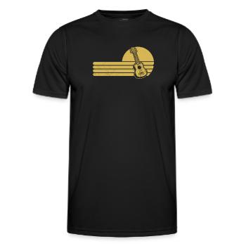 Ukulélé Joueur de ukulélé Ukuléléliste - T-shirt sport Homme - noir - Devant - AI Model Male 178 dark (178cm)