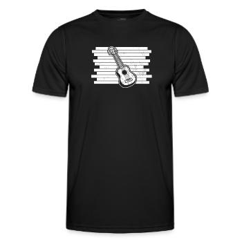 Ukulélé Joueur de ukulélé Ukuléléliste - T-shirt sport Homme - noir - Devant - AI Model Male 178 dark (178cm)