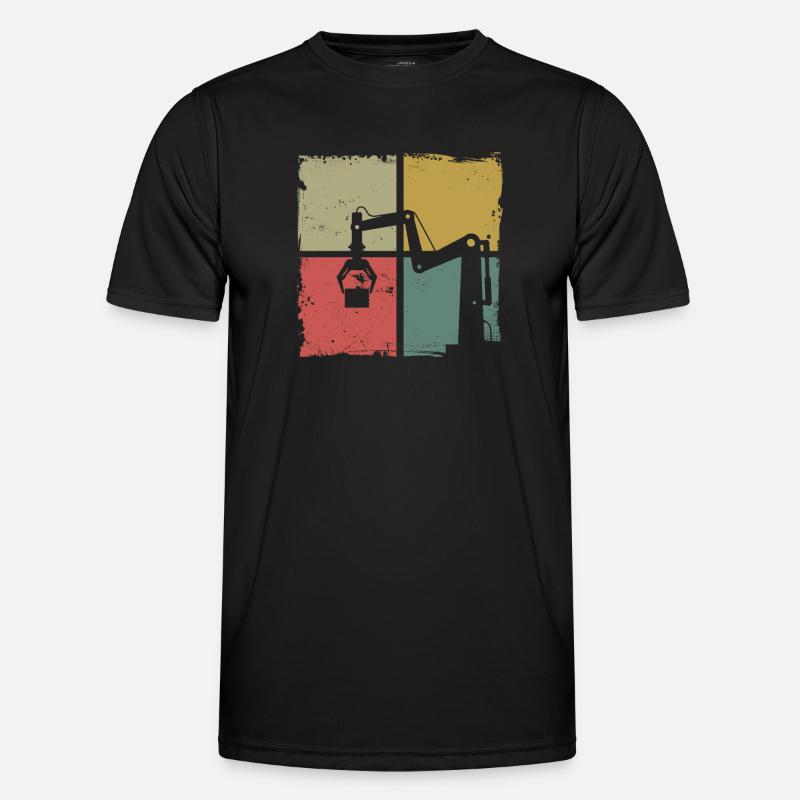 Robot Robotics Engineer Retro - Men's Functional T-Shirt - black